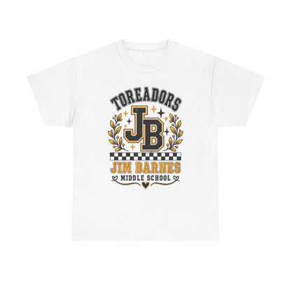 Toreadors JB Jim Barnes Middle School Tee — School Spirit Graphic T-Shirt