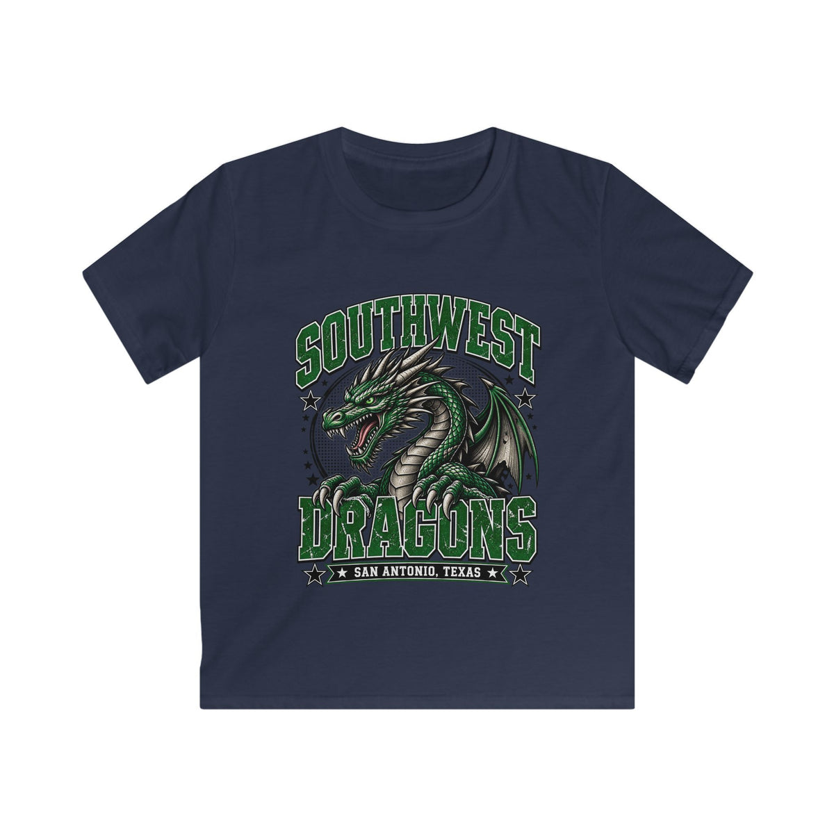 Southwest Dragons Kids Tee — San Antonio Green Dragon Youth T-Shirt