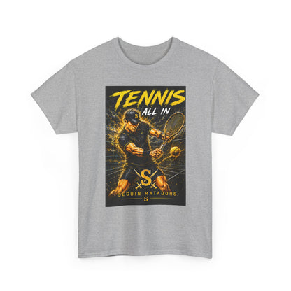 Tennis All In Graphic Tee — Vintage Tennis Player Poster Shirt