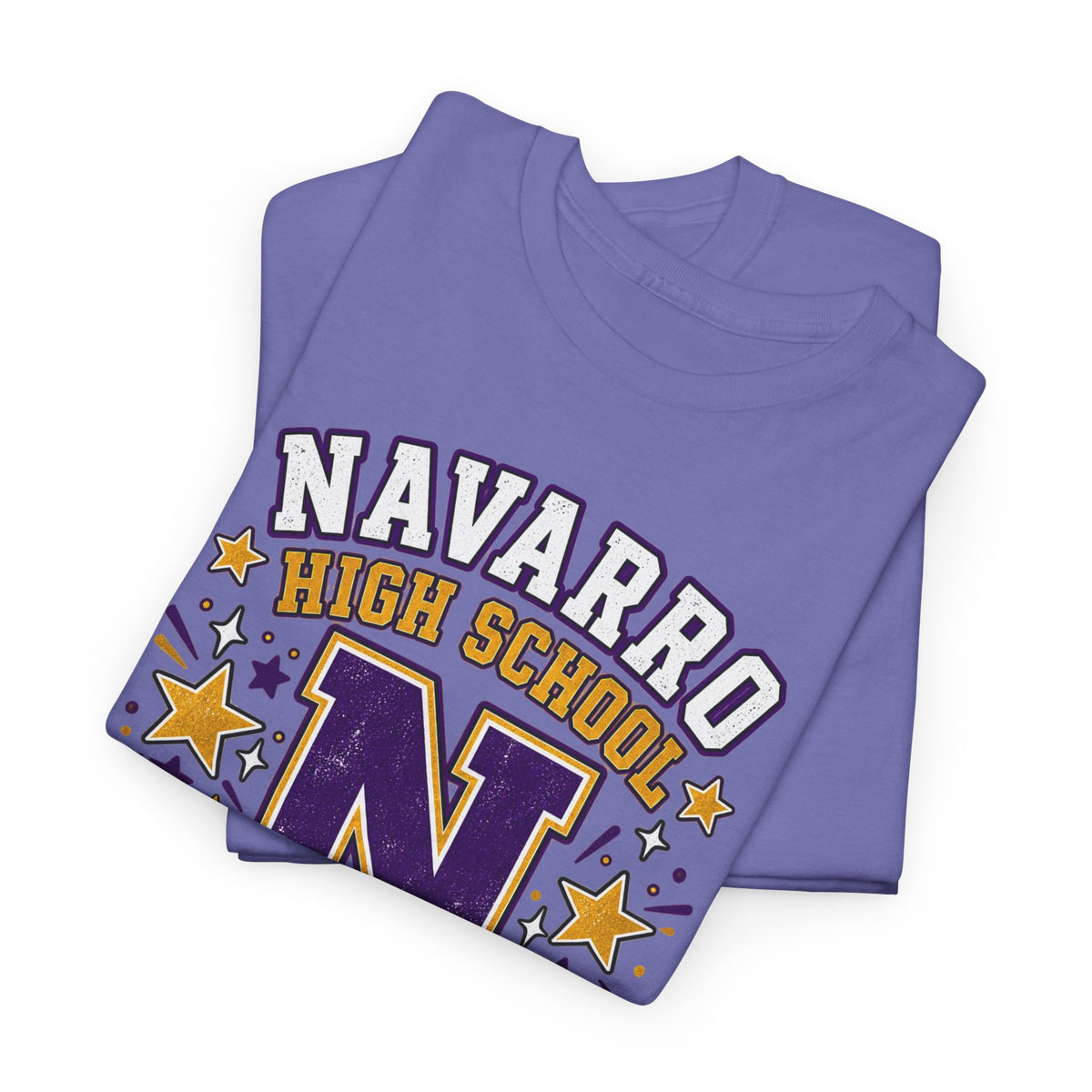 Navarro Panthers High School Tee — 'N' Leopard Ribbon Paw Print Design