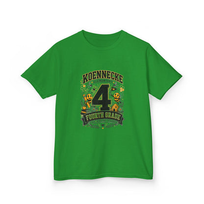 4th Grade Kids T-Shirt – "Koennecke Celebrates 4th Grade" Back-to-School Shirt