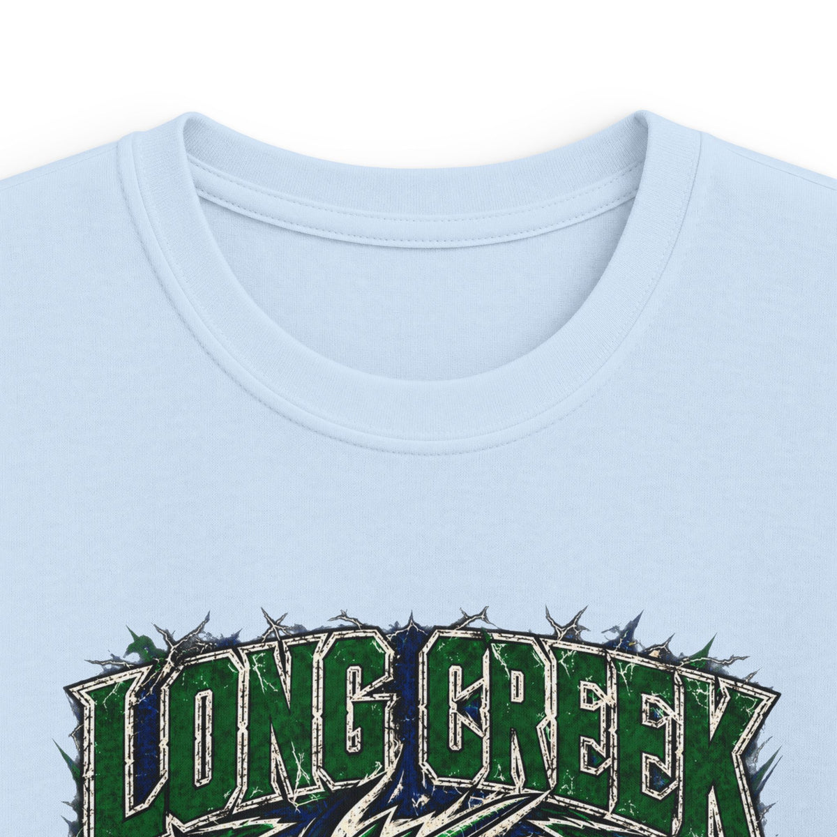 Long Creek Dragons Kids Tee — Green Fierce Dragon School Spirit Shirt