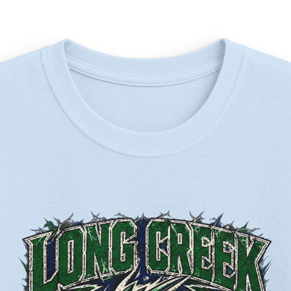 Long Creek Dragons Kids Tee — Green Fierce Dragon School Spirit Shirt