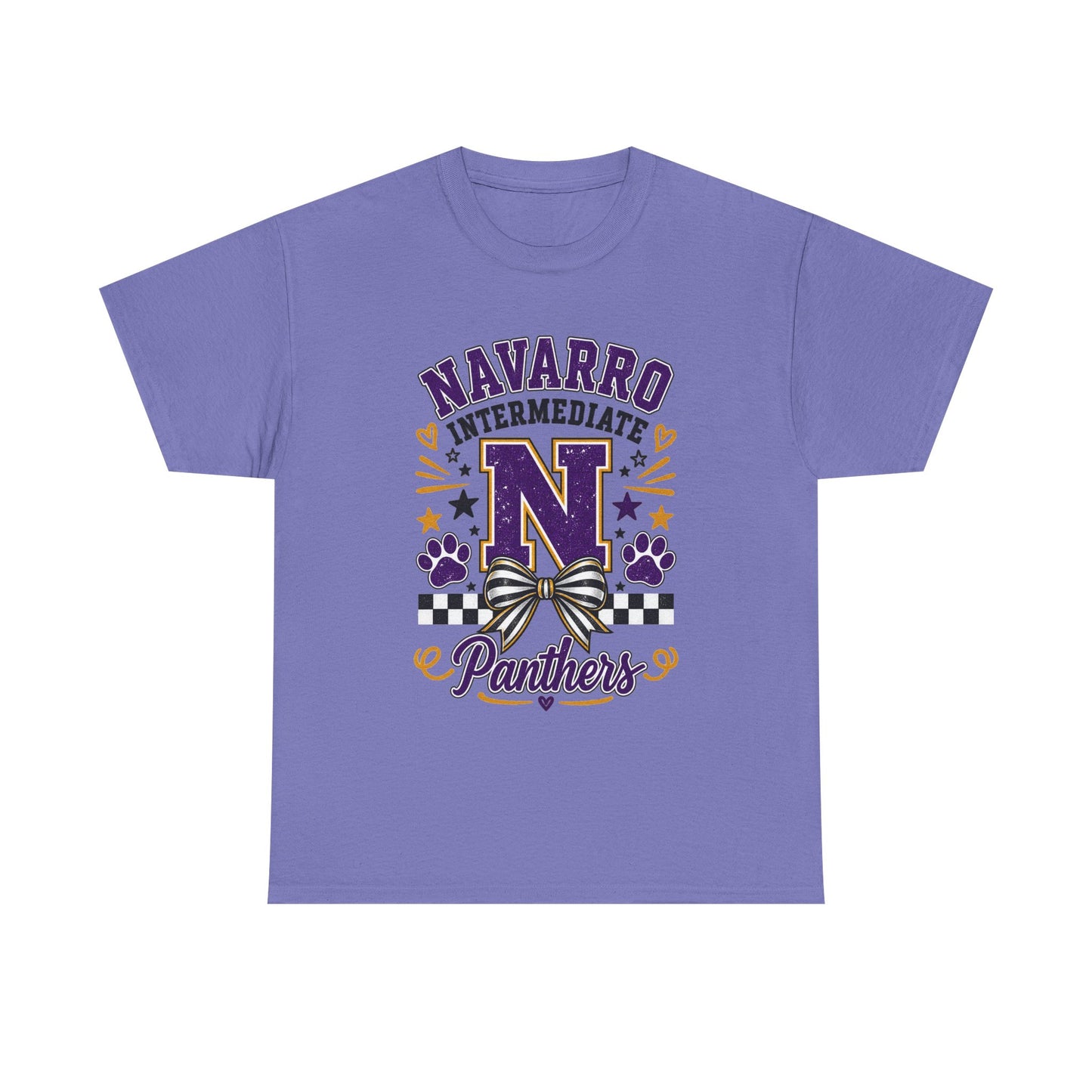 Navarro Intermediate Panthers T-Shirt — School Spirit Tee with 'N' Logo & Paw Prints