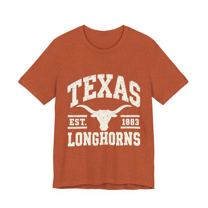 Texas Longhorns Retro Tee — Vintage Burnt Orange College T-Shirt