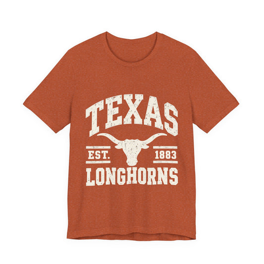 Texas Longhorns Retro Tee — Vintage Burnt Orange College T-Shirt