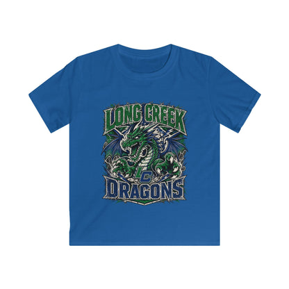 Long Creek Dragons Kids Tee — Green Fierce Dragon School Spirit Shirt