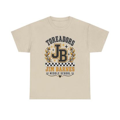Toreadors JB Jim Barnes Middle School Tee — School Spirit Graphic T-Shirt
