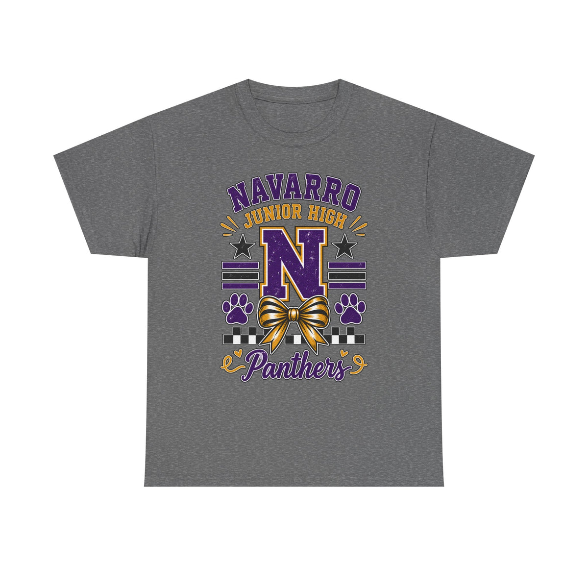 Navarro Junior High Panthers T-Shirt – School Spirit Tee with Purple & Gold Mascot Design