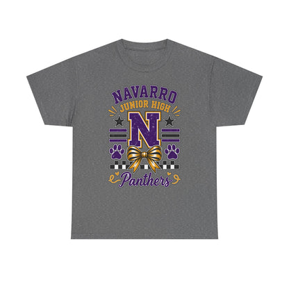 Navarro Junior High Panthers T-Shirt – School Spirit Tee with Purple & Gold Mascot Design