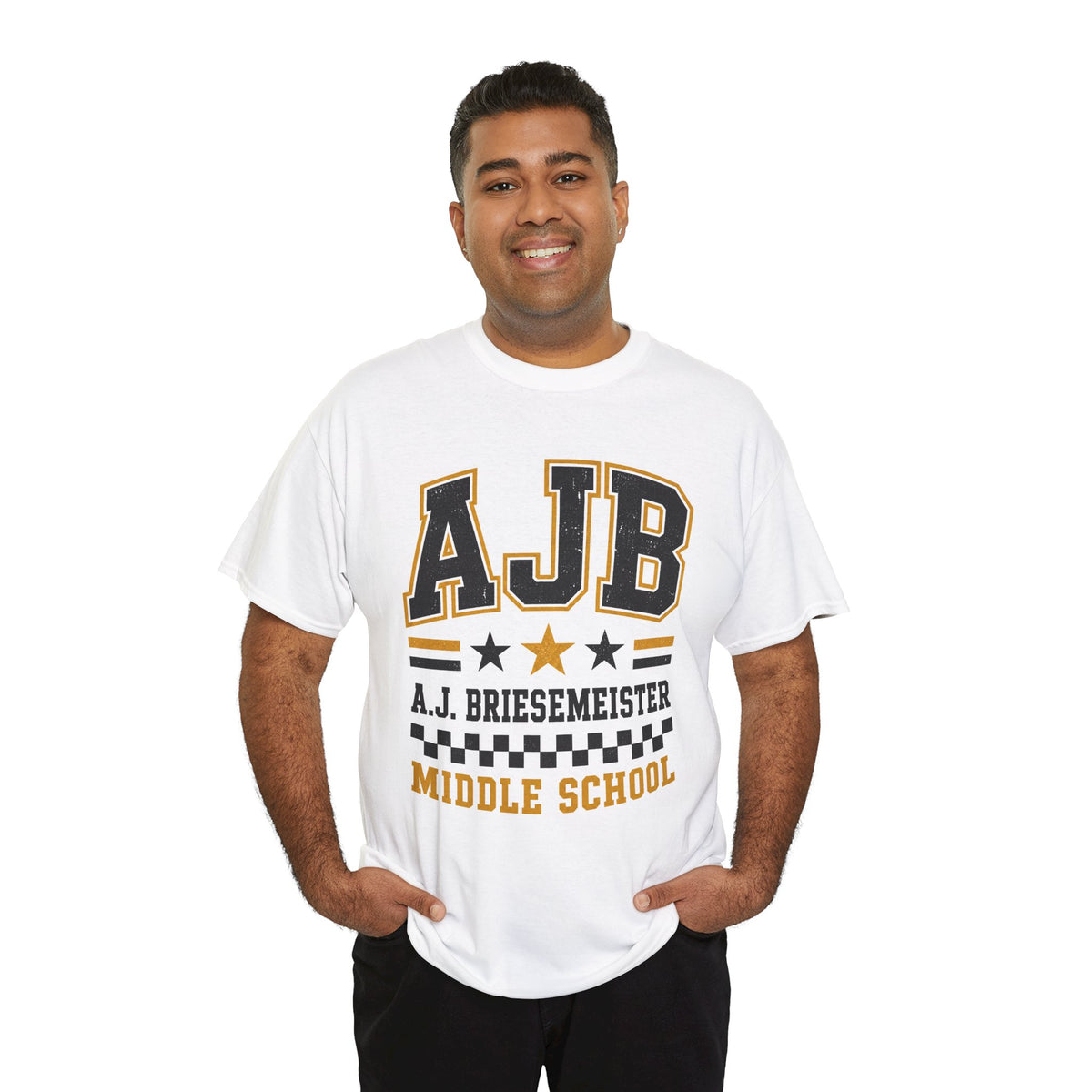 Middle School Custom Name Tee — AJB Briesemeister School Spirit Shirt
