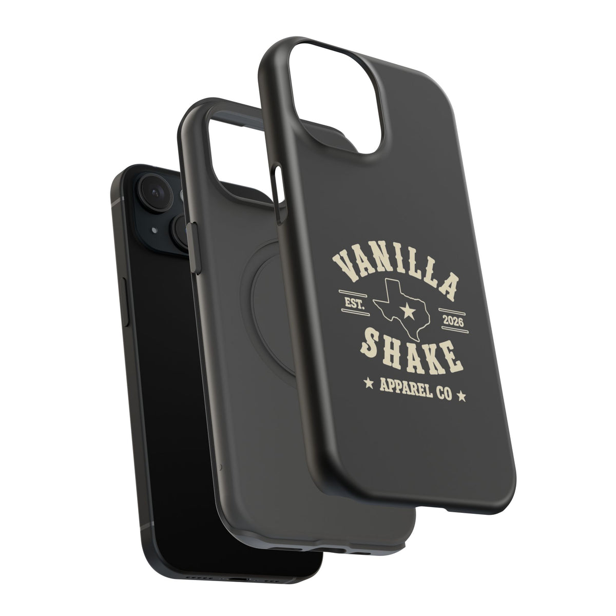 Black w/Ivory Logo lmpact-Resistant Phone Cases