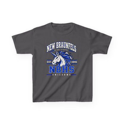 New Braunfels NBHS Unicorn Kids T‑Shirt — School Spirit Tee