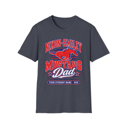 Mustang Dad T‑Shirt — Nixon‑Smiley High School Spirit Tee