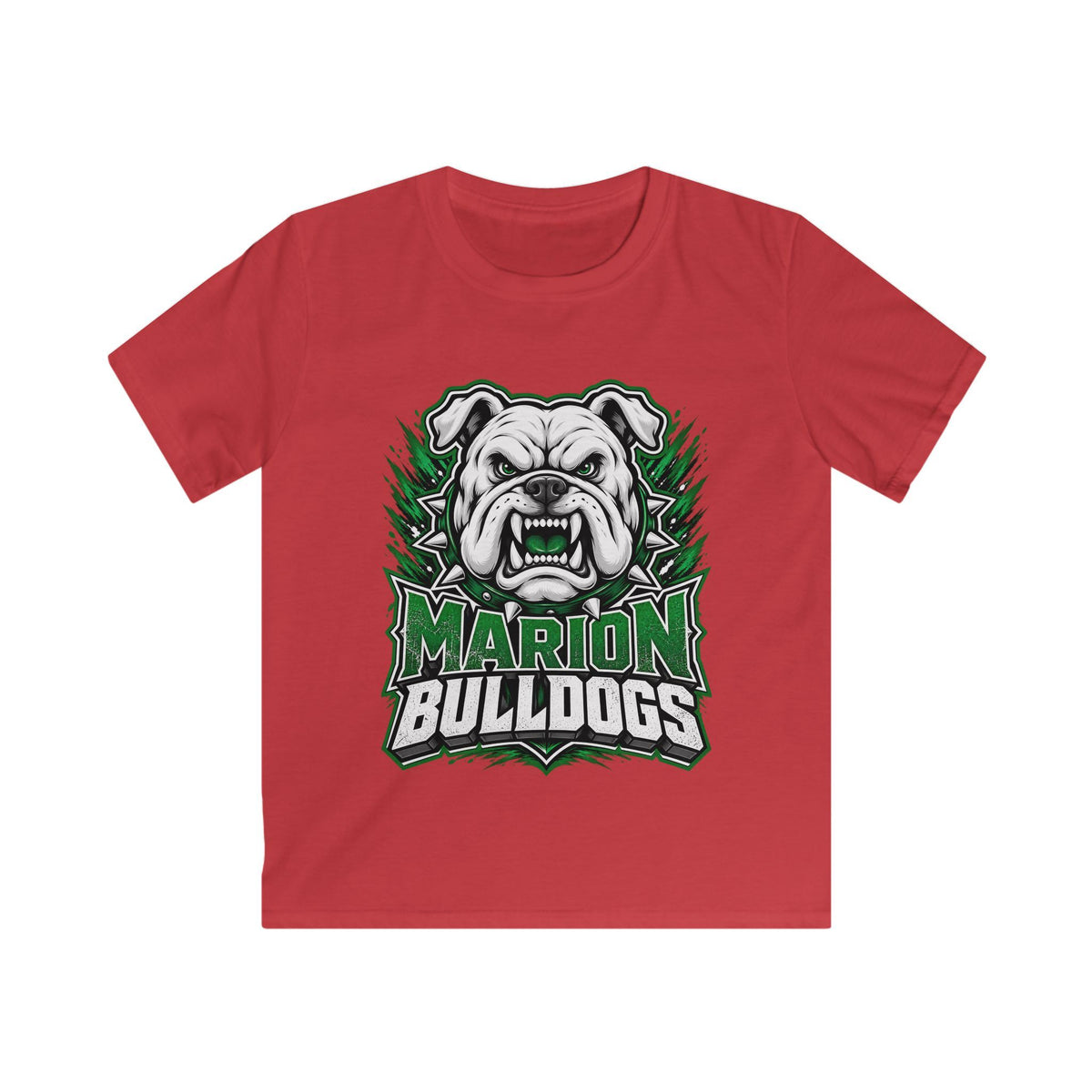 Marion Bulldogs Kids T‑Shirt — Custom Name & Number Youth Football Tee