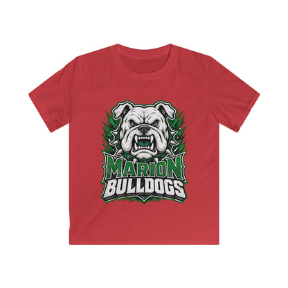 Marion Bulldogs Kids T‑Shirt — Custom Name & Number Youth Football Tee