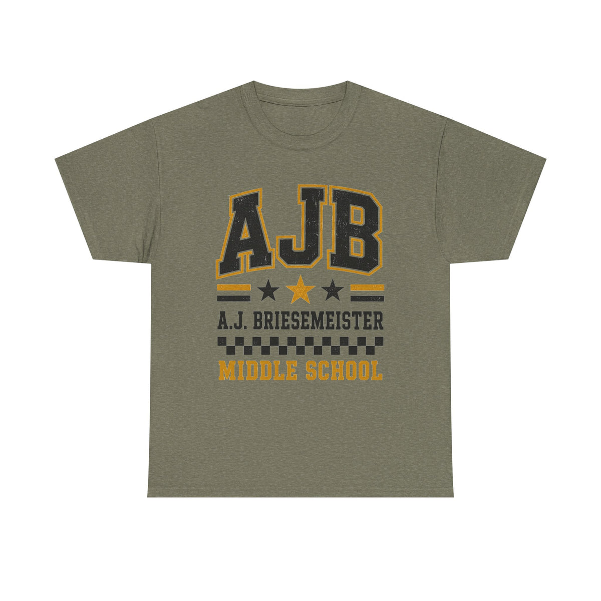Middle School Custom Name Tee — AJB Briesemeister School Spirit Shirt