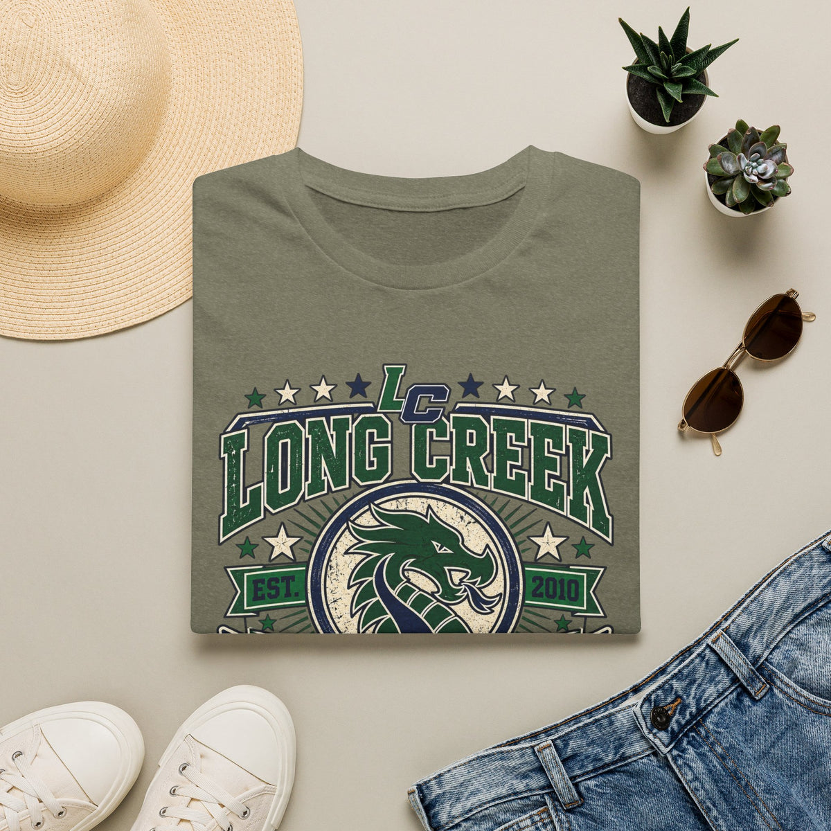 Long Creek Dragons Homecoming T-Shirt — School Spirit Tee (Est. 2020)