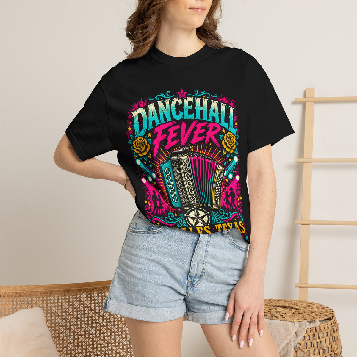 Dancehall Fever Accordion T-Shirt — Gonzales, Texas Friday Night Two-Step