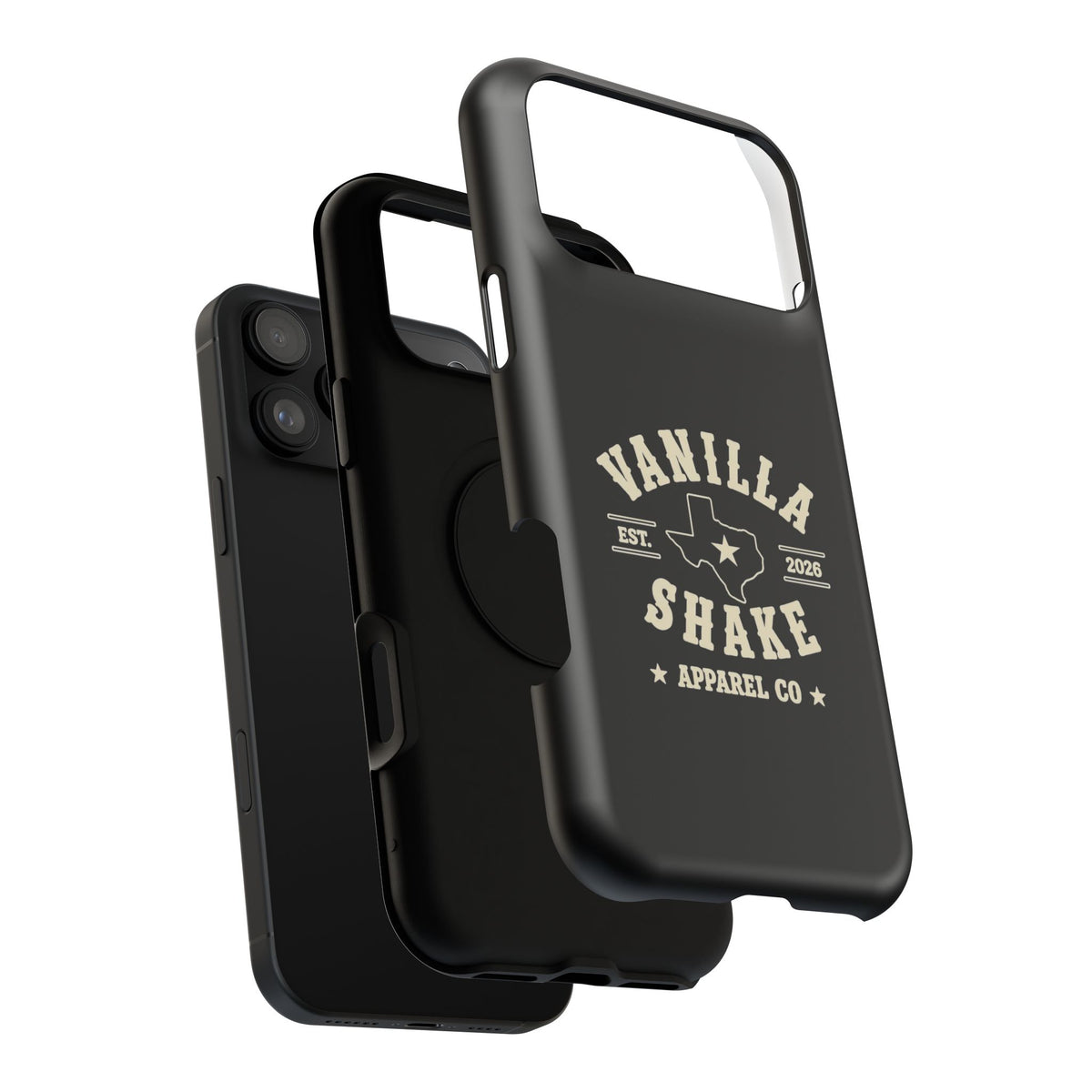Black w/Ivory Logo lmpact-Resistant Phone Cases