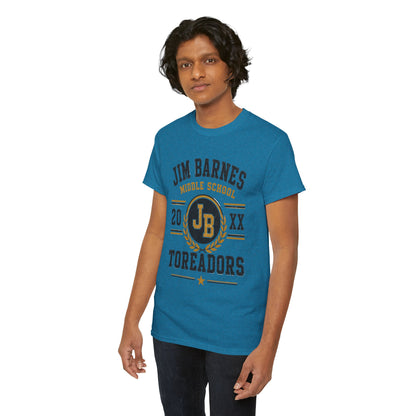 Jim Barnes Middle School Toreadors T-Shirt — School Spirit Tee with JB Crest