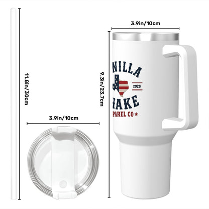 RWB Logo Travel Coffee Mug with Handle and Straw (40oz)