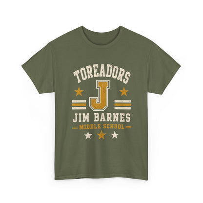 Toreadors Jim Barnes School Letterman Tee — Vintage School Spirit T-Shirt