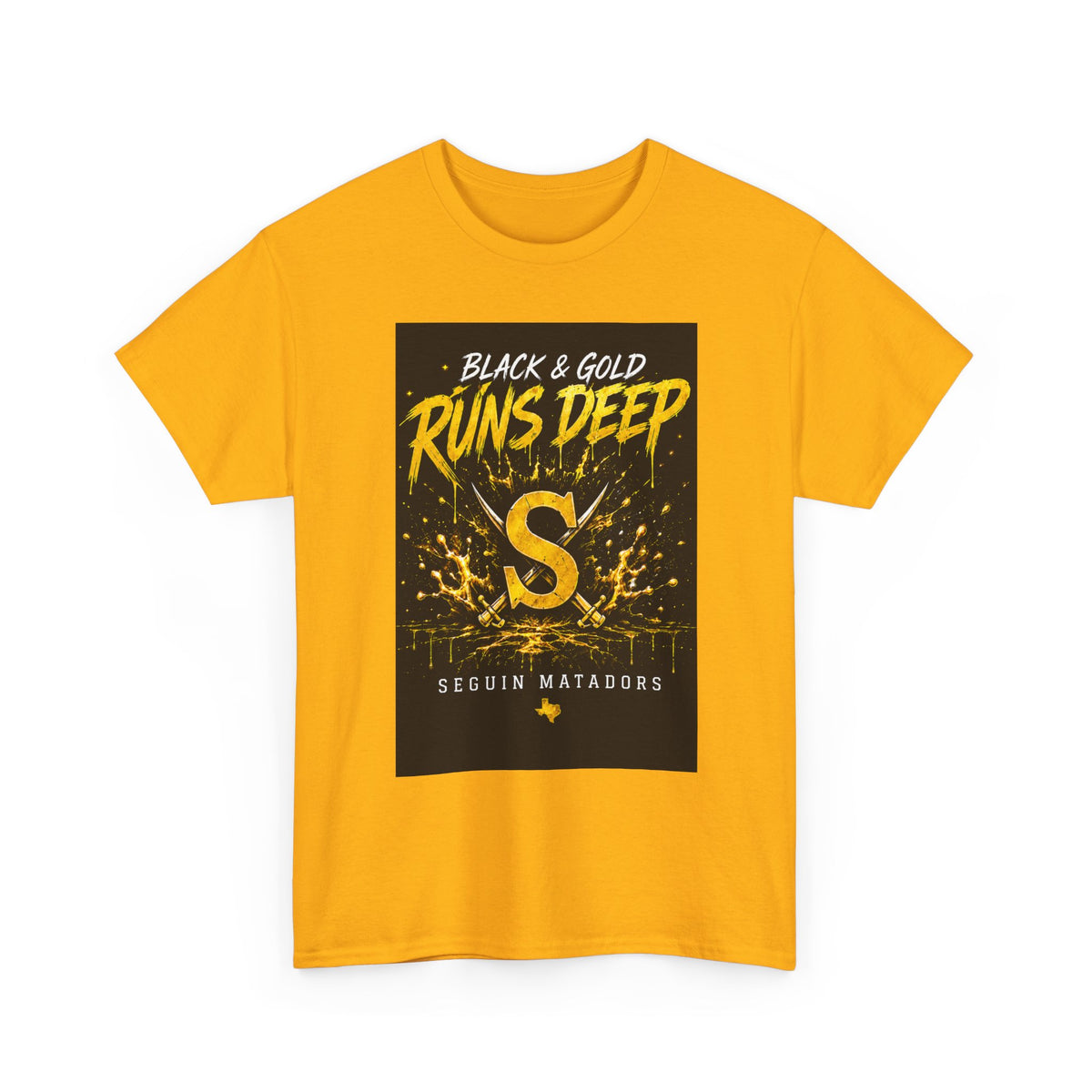 Seguin Matadors 'Black & Gold Runs Deep' T-Shirt