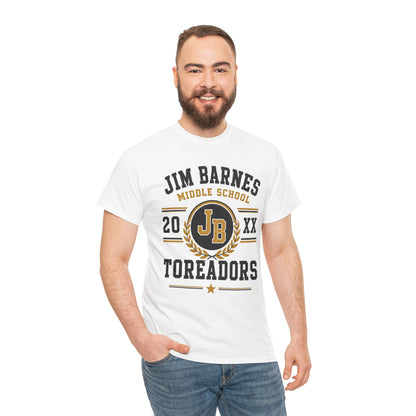 Jim Barnes Middle School Toreadors T-Shirt — School Spirit Tee with JB Crest