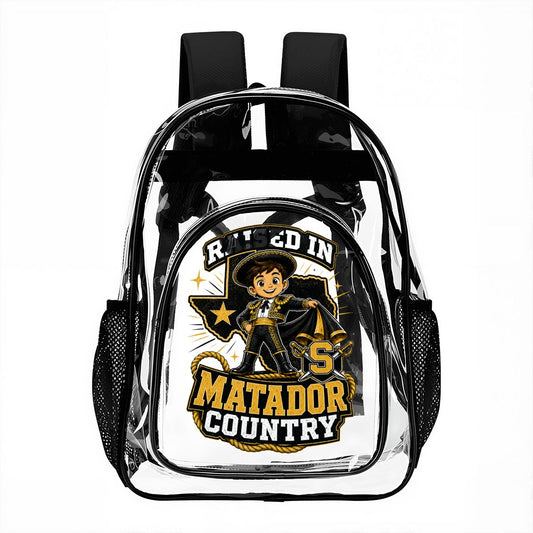 Seguin Junior Matadors Clear Backpack with Mesh Pockets
