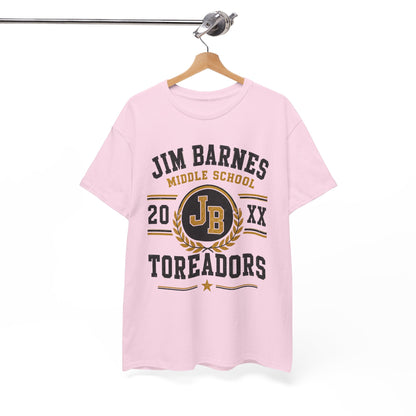 Jim Barnes Middle School Toreadors T-Shirt — School Spirit Tee with JB Crest