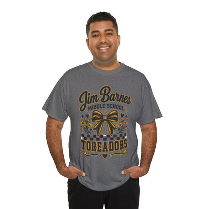 Jim Barnes Middle School Toreadors T-Shirt — School Spirit Cheer Tee