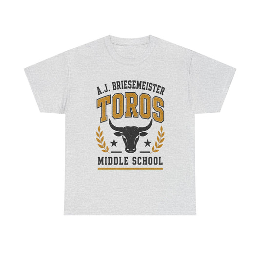 Toros Middle School Tee — A.J. Briesemeister School Spirit T-Shirt