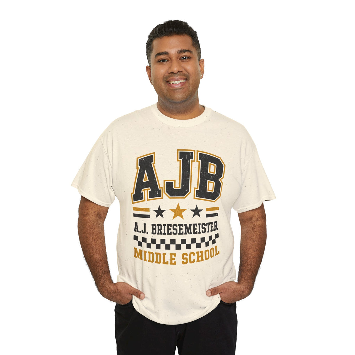 Middle School Custom Name Tee — AJB Briesemeister School Spirit Shirt