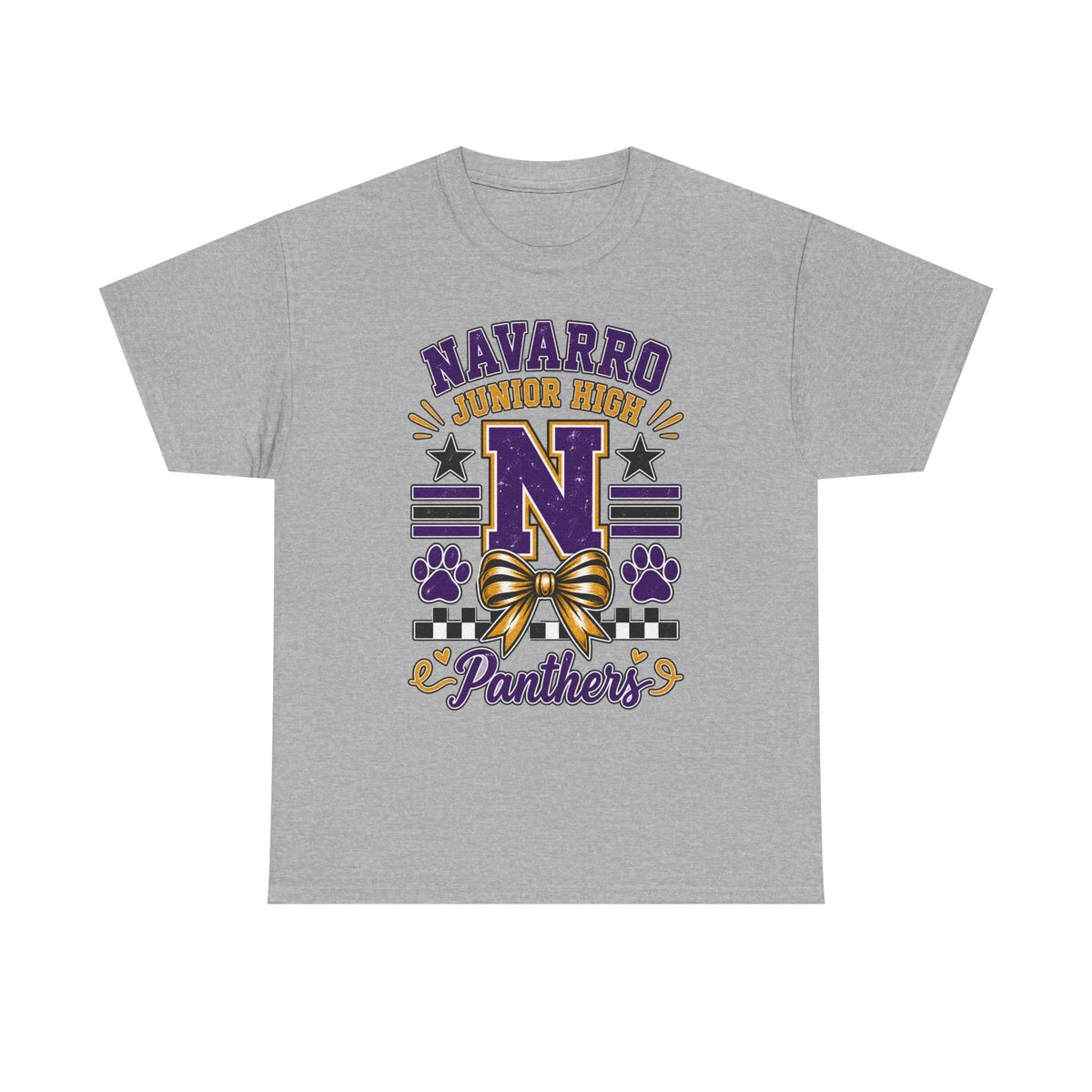 Navarro Junior High Panthers T-Shirt – School Spirit Tee with Purple & Gold Mascot Design
