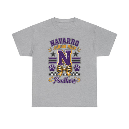 Navarro Junior High Panthers T-Shirt – School Spirit Tee with Purple & Gold Mascot Design