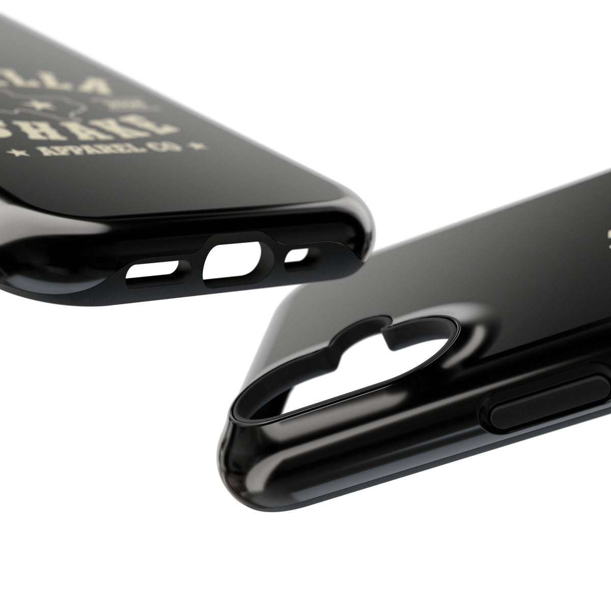 Black w/Ivory Logo lmpact-Resistant Phone Cases