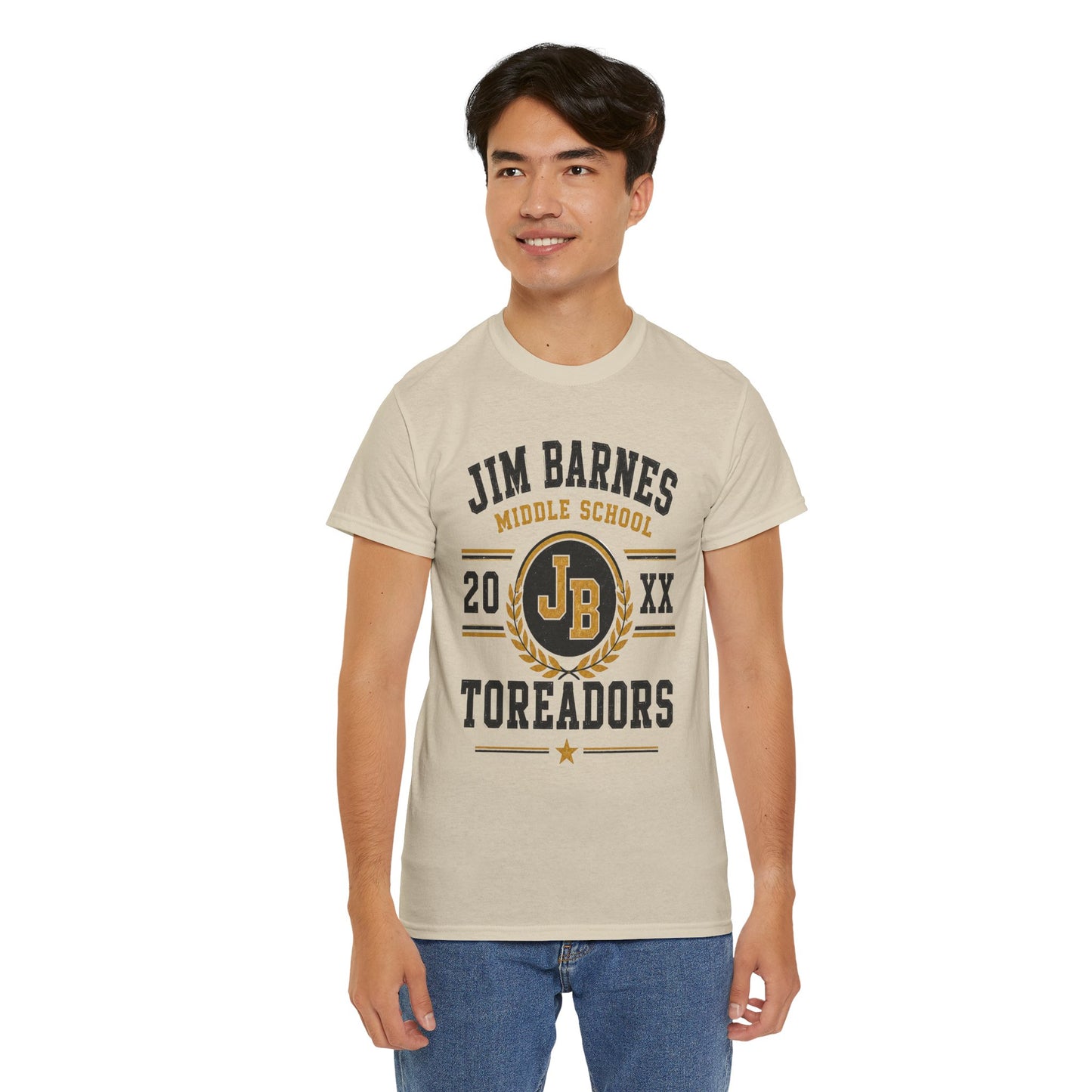 Jim Barnes Middle School Toreadors T-Shirt — School Spirit Tee with JB Crest