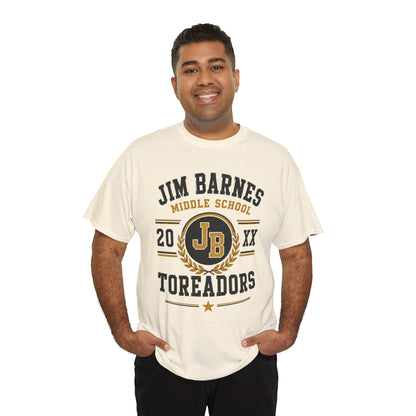 Jim Barnes Middle School Toreadors T-Shirt — School Spirit Tee with JB Crest