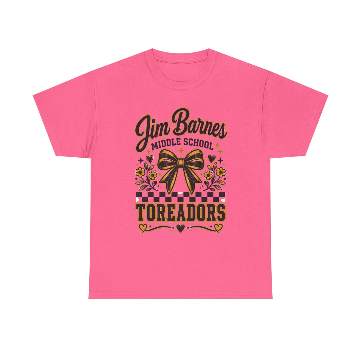 Jim Barnes Middle School Toreadors T-Shirt — School Spirit Cheer Tee