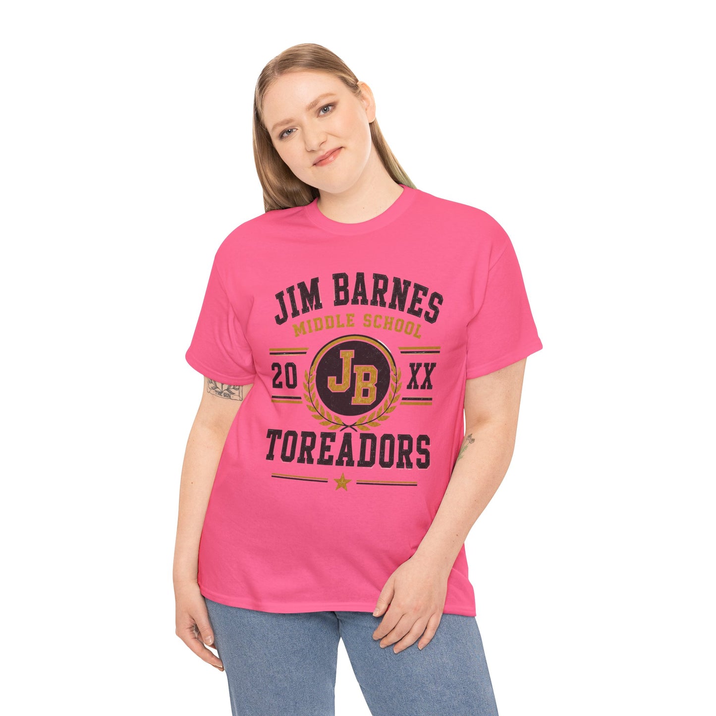 Jim Barnes Middle School Toreadors T-Shirt — School Spirit Tee with JB Crest