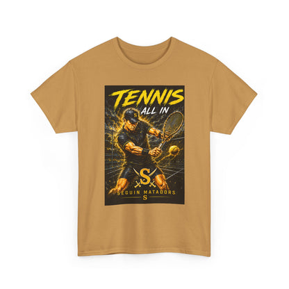 Tennis All In Graphic Tee — Vintage Tennis Player Poster Shirt