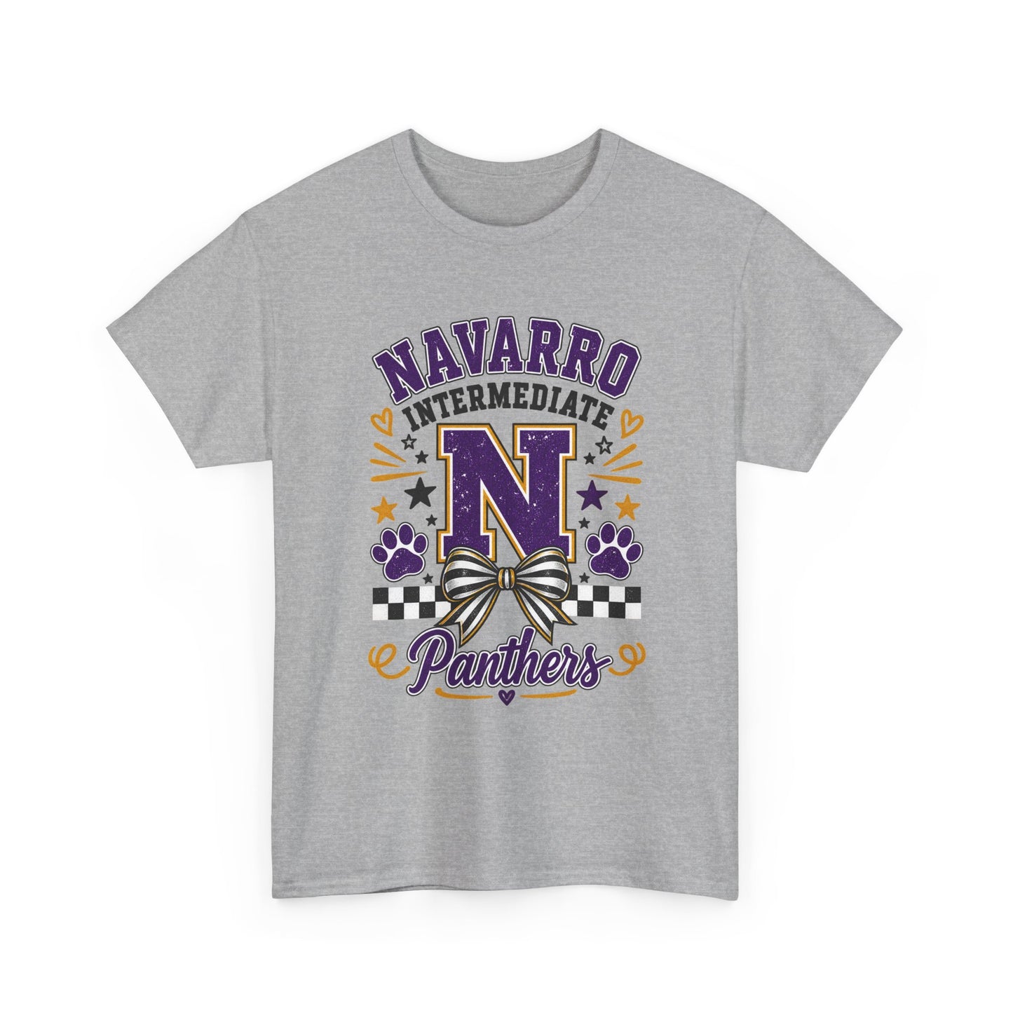 Navarro Intermediate Panthers T-Shirt — School Spirit Tee with 'N' Logo & Paw Prints