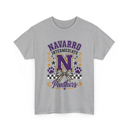 Navarro Intermediate Panthers T-Shirt — School Spirit Tee with 'N' Logo & Paw Prints