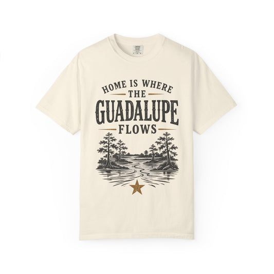 Guadalupe River T-Shirt — "Home Is Where The Guadalupe Flows" Vintage Outdoors Tee