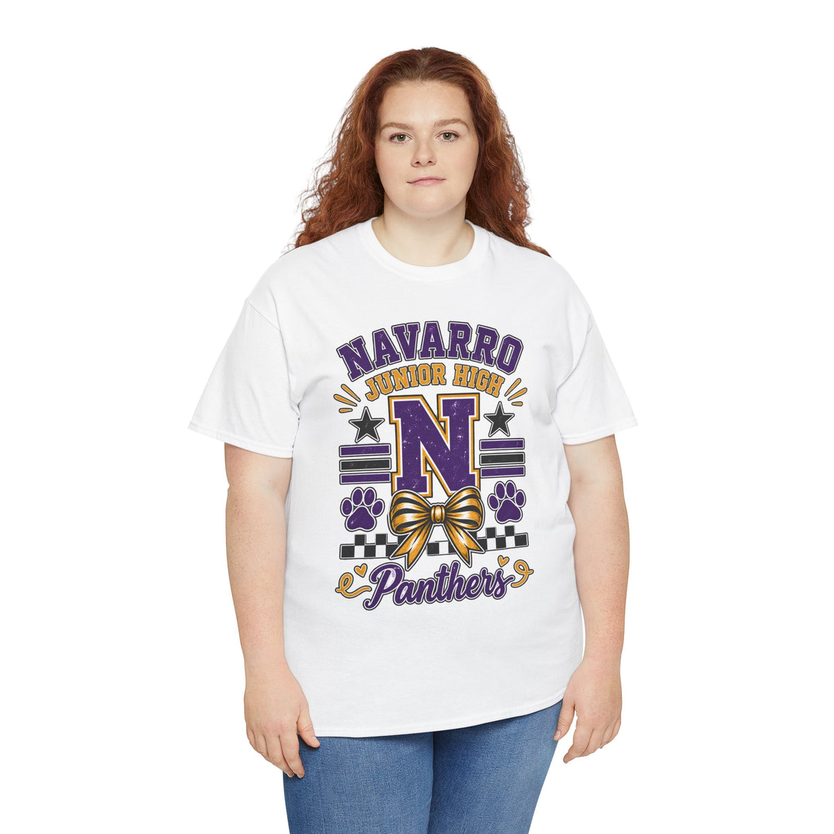 Navarro Junior High Panthers T-Shirt – School Spirit Tee with Purple & Gold Mascot Design
