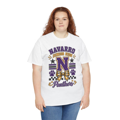 Navarro Junior High Panthers T-Shirt – School Spirit Tee with Purple & Gold Mascot Design