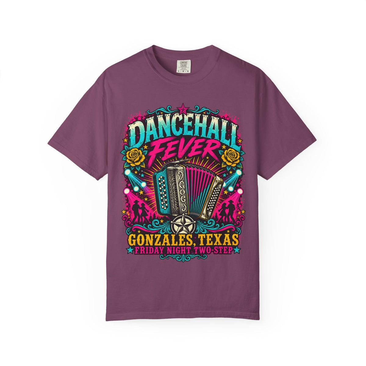 Dancehall Fever Accordion T-Shirt — Gonzales, Texas Friday Night Two-Step