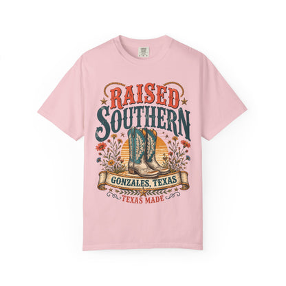 Raised Southern T-Shirt — Gonzales, Texas Retro Western Tee