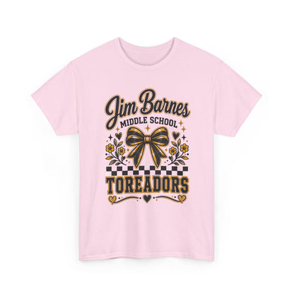 Jim Barnes Middle School Toreadors T-Shirt — School Spirit Cheer Tee